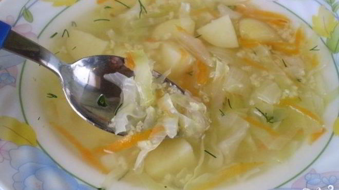 Рецепт вегетарианских щей из свежей капусты