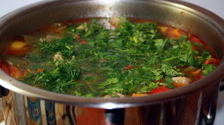 Рецепт Дачной шурпы из баранины