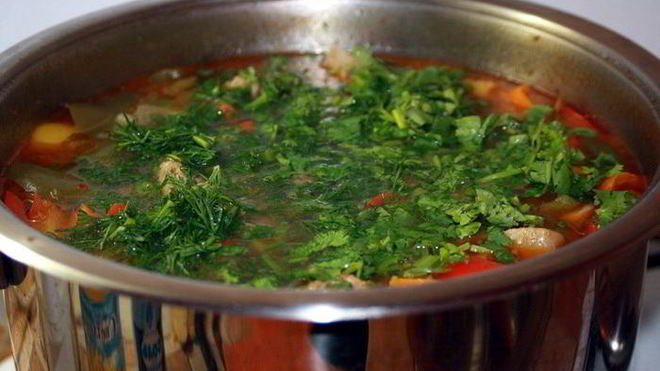 Рецепт дачной шурпы из баранины