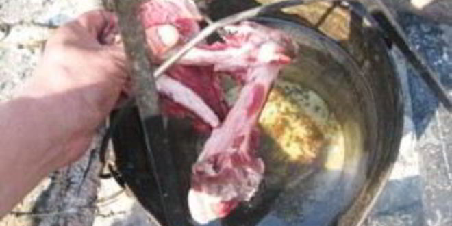 Рецепт шурпы из баранины на костре