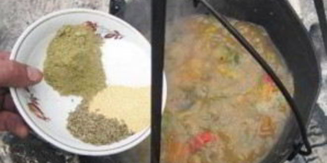 Рецепт шурпы из баранины на костре