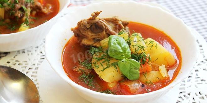 Рецепт Шурпы из баранины по-узбекски