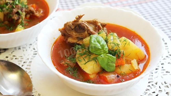 Рецепт шурпы из баранины по-узбекски