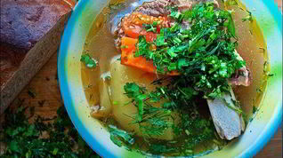 Рецепт Шурпы из говядины на костре