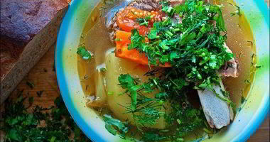 Рецепт Шурпы из говядины на костре