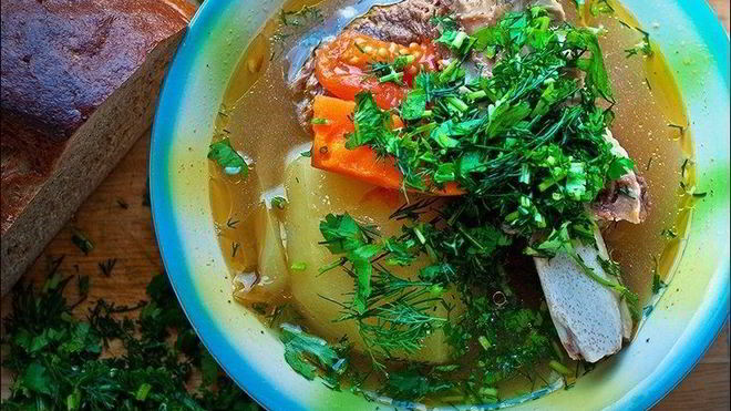 Рецепт шурпы из говядины на костре