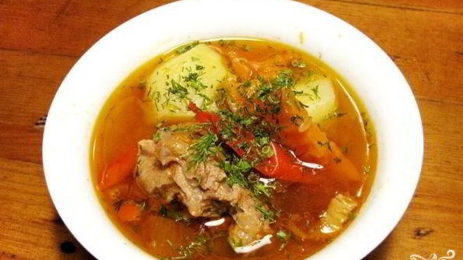 Рецепт шурпы из косули