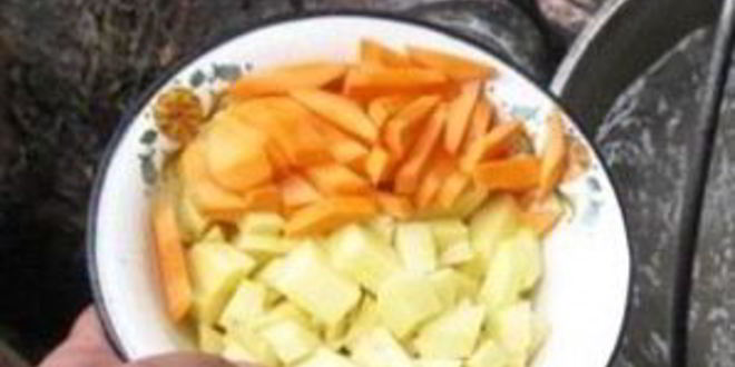 Рецепт шурпы из свинины на костре