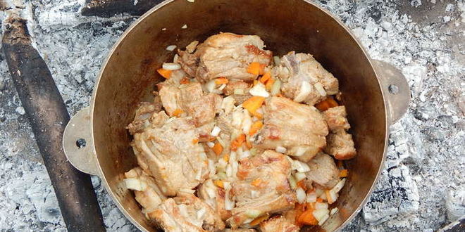 Рецепт шурпы на костре