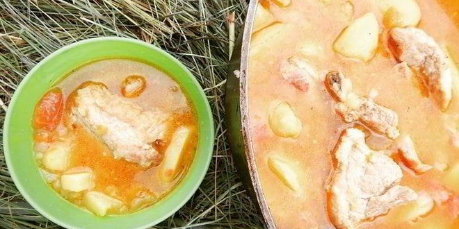 Рецепт шурпы на костре