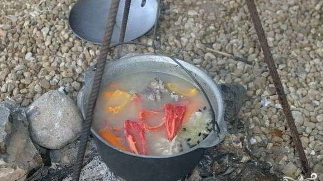Рецепт шурпы в казане на костре