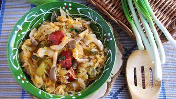 Рецепт Капустной солянки с вешенками