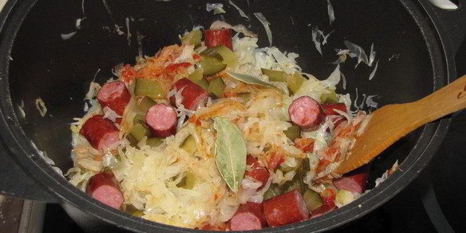 Рецепт капустной солянки с вешенками