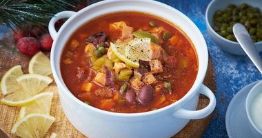 Рецепт Мясной солянки на утро 1 января