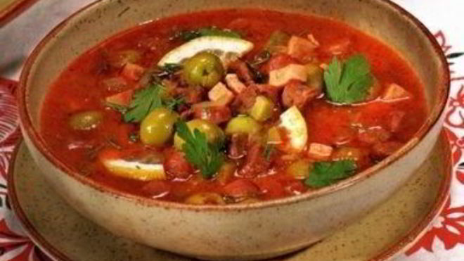 Рецепт мясной солянки в мультиварке