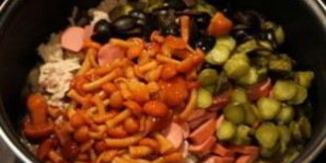 Рецепт мясной солянки в мультиварке