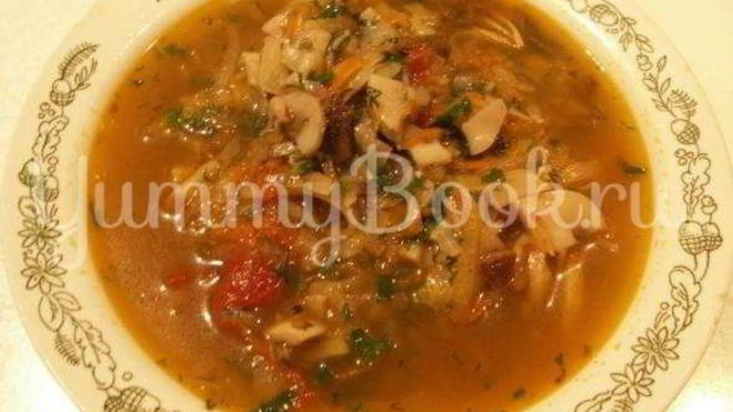 Рецепт постной грибной солянки