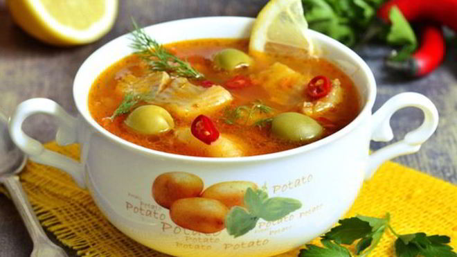 Рецепт рыбной солянки