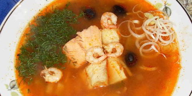 Рецепт Солянки рыбной сборной