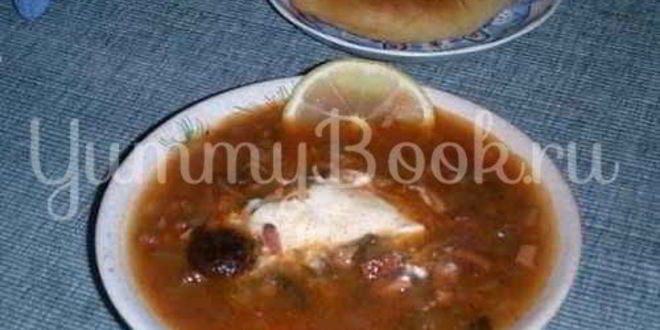 Рецепт Солянки с черносливом