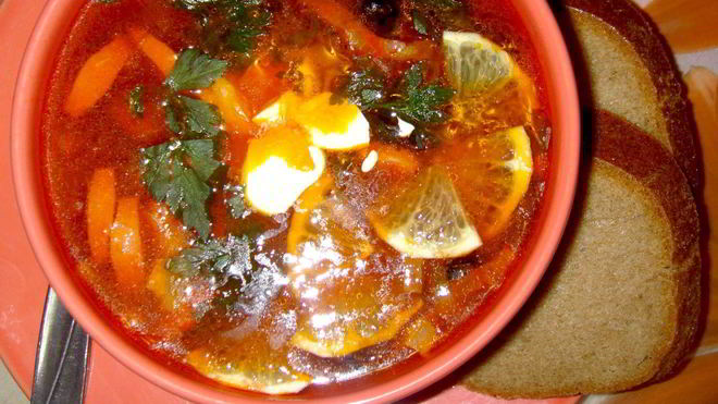 Рецепт солянки с фасолью