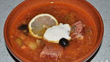 Рецепт Солянки с грибами в мультиварке