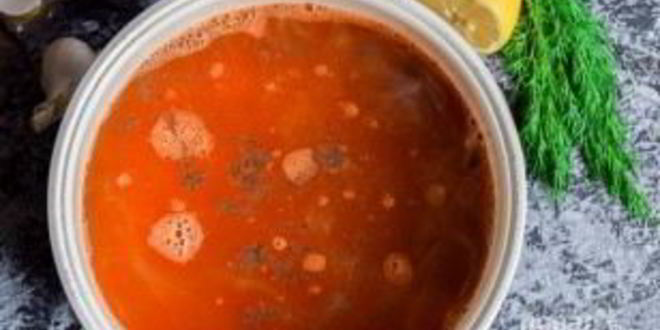 Рецепт солянки с колбасой и маслинами