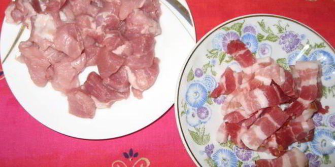 Рецепт солянки тушеной свиной с вешенками