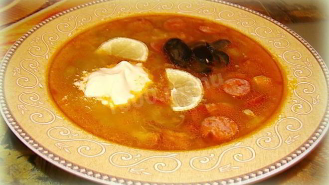 Рецепт супа классическая сборная мясная солянка