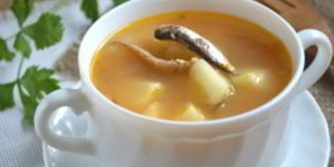 Рецепт супа из кильки в томатном соусе