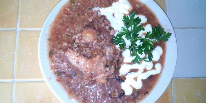 Рецепт харчо с орехами и черносливом