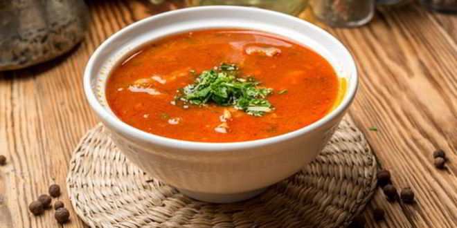 Рецепт Куриного супа харчо с картошкой и рисом