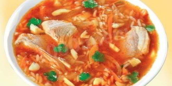 Рецепт Куриного супа-харчо с Ткемали
