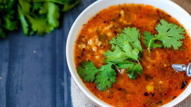 Рецепт супа харчо с айвой и фасолью