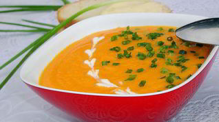 Рецепт Морковного супа-пюре с зеленым луком