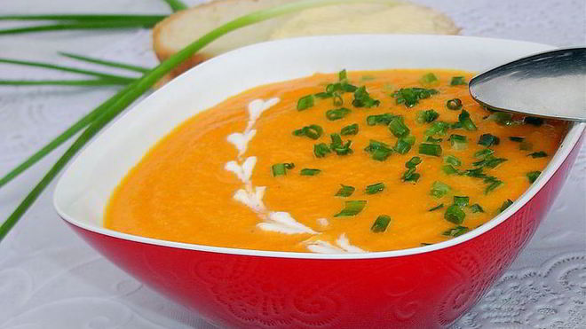 Рецепт морковного супа-пюре с зеленым луком