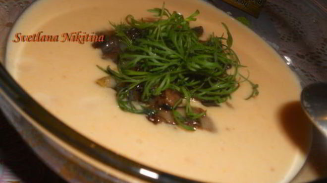 Рецепт овощного супа-пюре с грибами