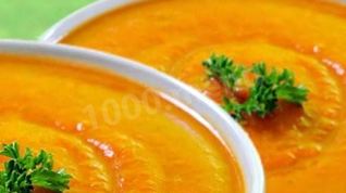 Рецепт Постного супа пюре из картофеля и моркови