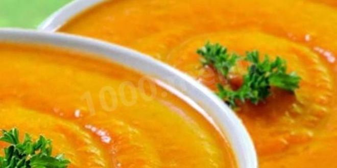Рецепт Постного супа пюре из картофеля и моркови