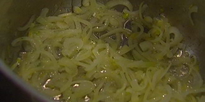 Рецепт семги с супом-пюре из зеленого горошка