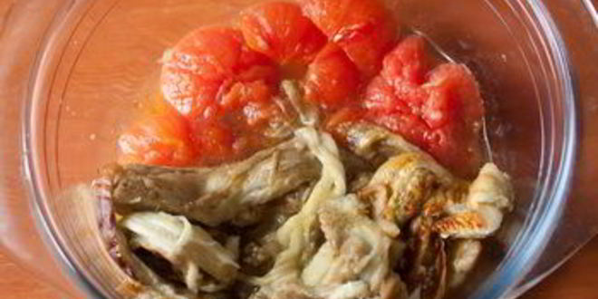 Рецепт супа-пюре из печеных баклажанов