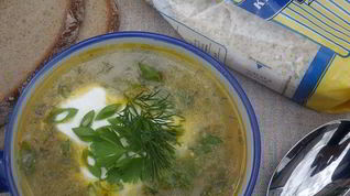 Рецепт Супа с рисом, щавелем и фрикадельками