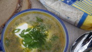 Рецепт Супа с рисом, щавелем и фрикадельками