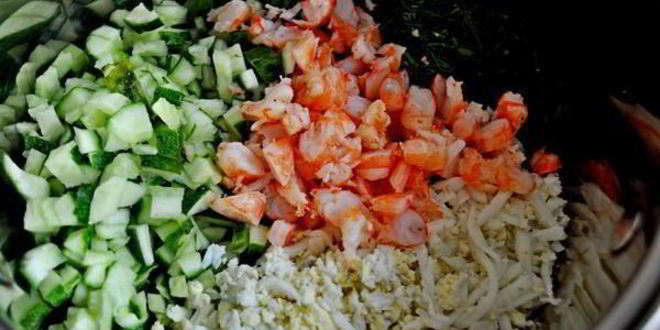 Рецепт холодного свекольника с креветками