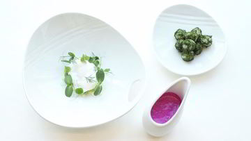 Рецепт Холодного свекольника со свежим огурцом и горячий картофель с укропом