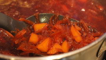 Рецепт Свекольника горячего с мясом