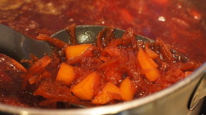 Рецепт свекольника горячего с мясом