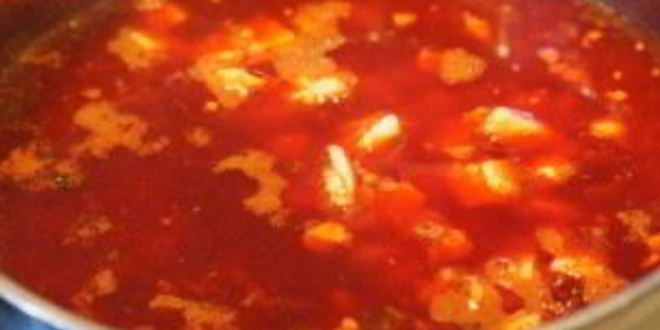 Рецепт свекольника горячего с мясом