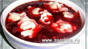 Рецепт Свекольника грибного с ушками