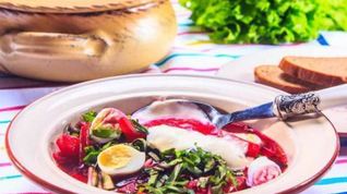 Рецепт Свекольника холодного с ботвой